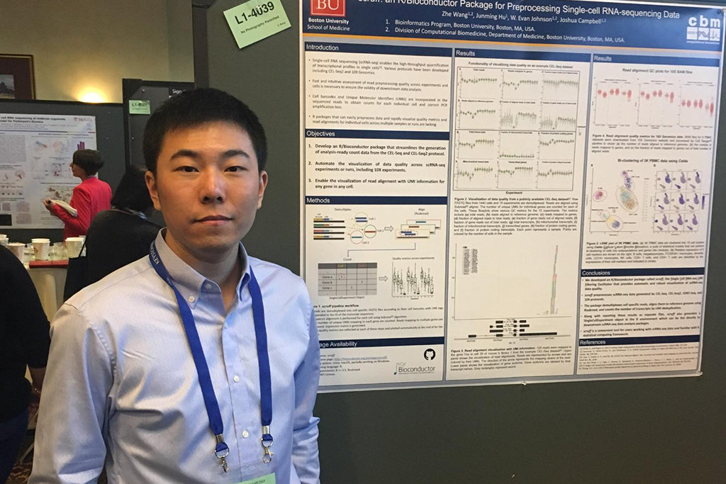 Zhe Wang (Graduate student in Bioinformatics) - Zhe presented a poster on Scruff at the Keystone Single Cell Symposium (Jan, 2019)